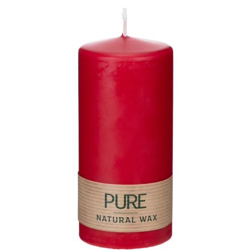 Article Bougie pilier PURE en cire naturelle pour une ambiance chaleureuse 13 cm
