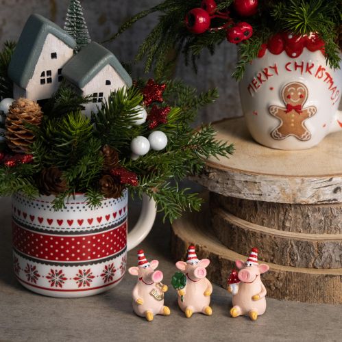 Article Décoration Cochon Porte-Bonheur Cochon avec Porte-Bonheur 5cm 6pcs