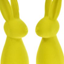 Article Lapins floqués Lapins de Pâques jaune-vert 8×10×29cm 2pcs