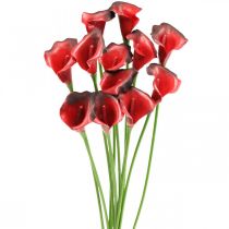Article Calla rouge bordeaux fleurs artificielles en bouquet 57cm 12pcs
