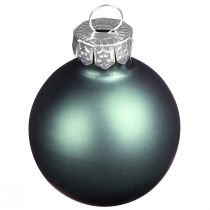 Article Boules de sapin de Noël en verre vert nacre gris Ø5cm 24 pcs