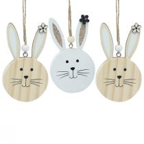 Article Cintre décoratif tête de lapin en bois or blanc naturel 10,5cm 8pcs