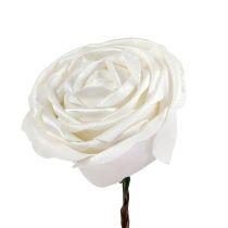 Article Mousse rose blanche avec nacre Ø10cm 6pcs