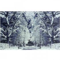 Article Image LED parc de paysage d&#39;hiver avec des lanternes murale LED 58x38cm
