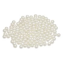 Article Perles à enfiler perles artisanales blanc crème 6mm 300g