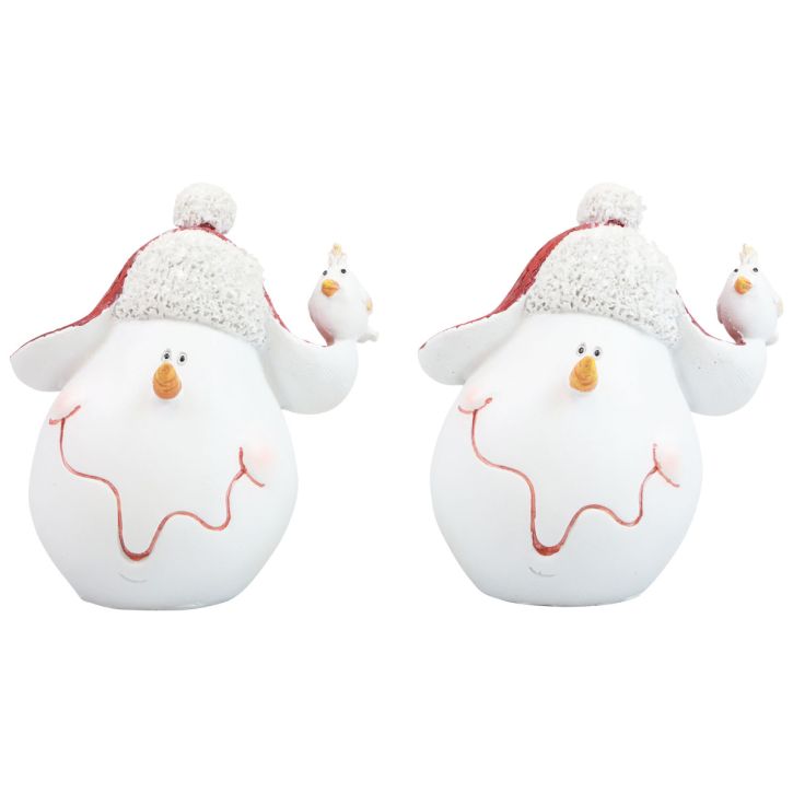 Article Décoration de table Décoration de Noël bonhomme de neige avec chapeau H13cm 2pcs