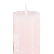 Article Bougies coniques rose clair bougies de couleur unie rose 34x240mm 4 pcs