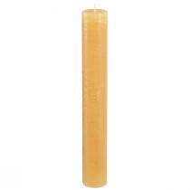 Article Bougies coniques bougies de couleur unie miel 34x240mm 4 pcs