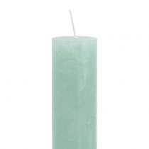 Article Bougies coniques de couleur unie vert clair 34mm x 240mm 4pcs