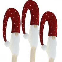 Article Nain de Noël, nain de jardin, décoration de Noël en bois L51cm 3pcs