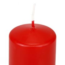 Article Bougies piliers rouges Bougies de l&#39;Avent bougies rouges 70/50mm 24pcs