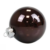 Article Boules de Noël verre marron mix boules d&#39;arbre brillant Ø7,5cm 12pcs