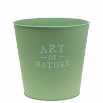 Article Pot de fleur zinc Art of Nature vert menthe Ø17,5cm H15cm