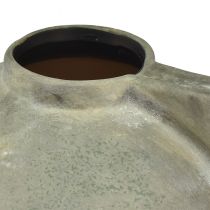 Article Vase décoratif en céramique aspect antique bronze gris 30×20×24cm
