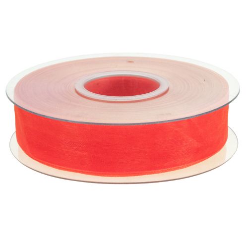 Article Ruban organza ruban cadeau ruban orange lisière 25mm 50m