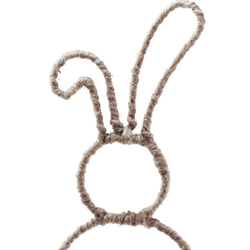 Article Décoration sur piques Lapin de Pâques métal H36cm 4pcs