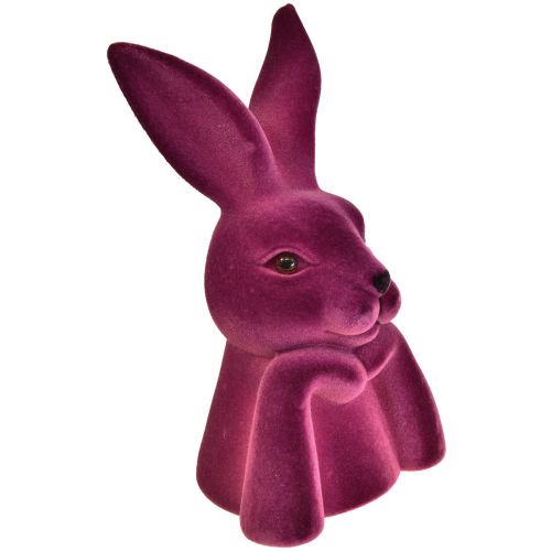 Article Bunny Thinking Buste de lapin floqué Pâques 16,5×13×27cm