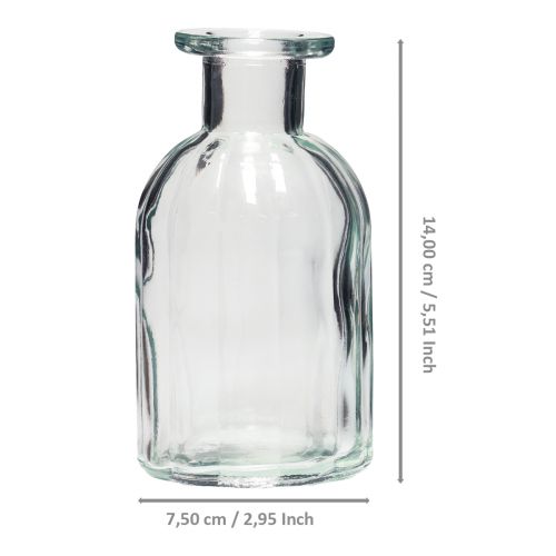 Floristik24 Vase bouteille vase en verre haut Ø7,5cm H14cm