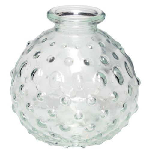 Petit vase en verre vase boule vase clair Ø8,5cm H8cm