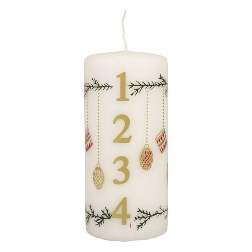 Lot de 4 bougies votives de l'Avent Bispol - Perle blanche