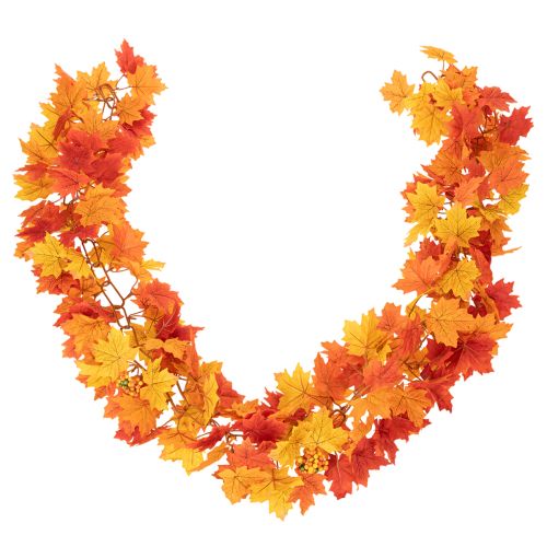 Article Guirlande de feuilles d'érable artificielles 170 cm en plastique pour décoration intérieure