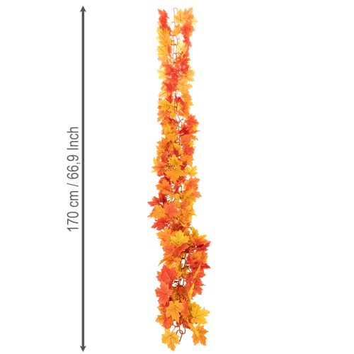 Article Guirlande de feuilles d'érable artificielles 170 cm en plastique pour décoration intérieure