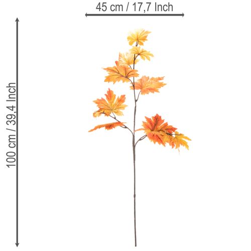 Article Branche d'érable artificielle 100 cm en couleurs d'automne