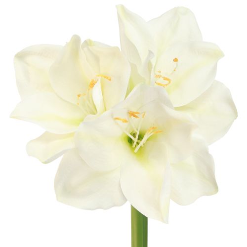 Amaryllis Fleurs de Noël artificielles L55cm blanc 2pcs