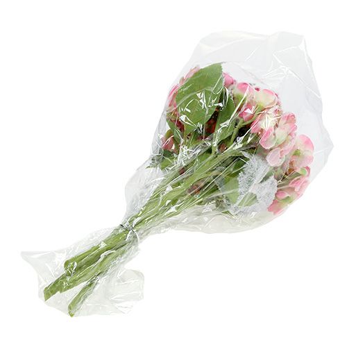 Article Hortensia rose avec neige 33cm 4 pcs