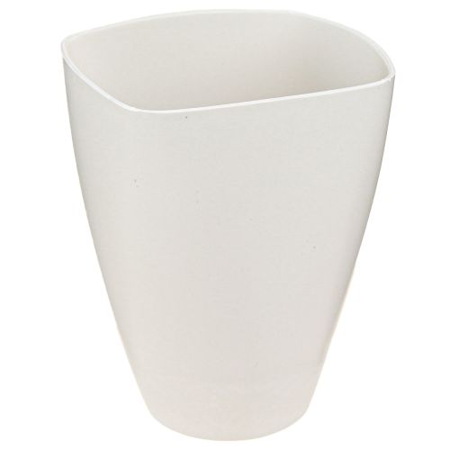 Pot de fleur plastique pot d&#39;orchidée plastique blanc H16,5cm 4pcs