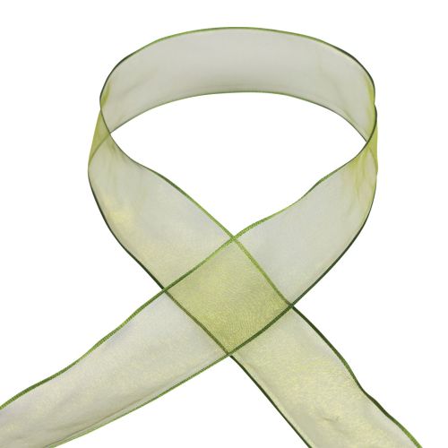 Article Ruban mousseline ruban organza ruban décoratif organza vert 40mm 20m