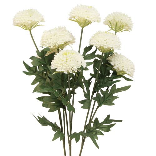 Dahlia fleurs décoratives fleurs artificielles fleur blanche L64cm 3 pcs