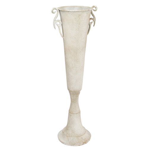 Vase trophée décoratif antique avec anses métal gris Ø15cm H59cm