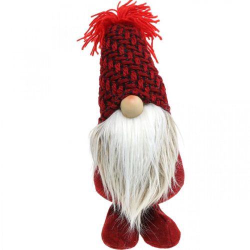 Article Deco Gnome Beard Christmas Gnome Déco Figurine Rouge H30cm