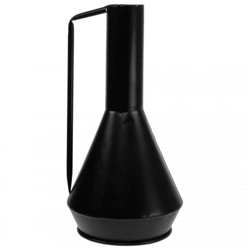 Article Vase déco métal cruche décorative noir 19,5cm H38,5cm