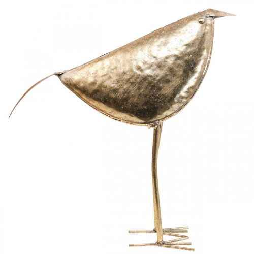 Article Déco oiseau Déco figure oiseau décoration métal doré 41×13×42cm