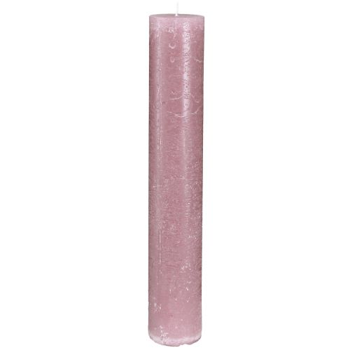 Bougies unies en vieux rose bougies 50x300mm 4 pcs