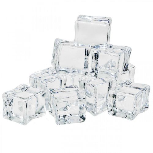 Glaçons artificiels glace décorative transparent 2,5×3×2,5cm 12 pcs