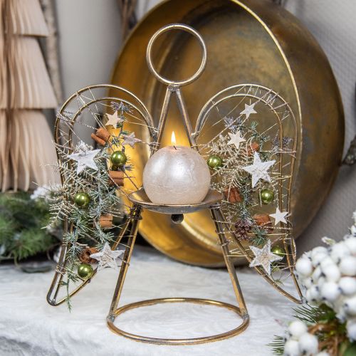 Floristik24 Décoration d&#39;ange décoration de table ange en métal Noël 33×18×37,5cm