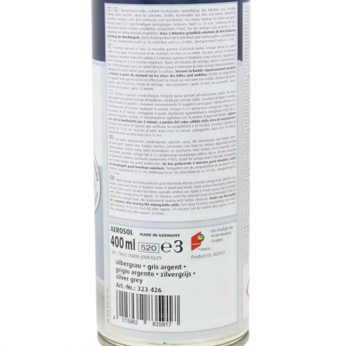 Article Spray de couleur, peinture vintage gris clair, shabby chic 400ml