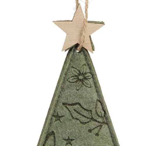 Article Sapins de Noël en feutre à suspendre Déco sapin Vert 18cm 8pcs