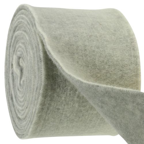 Ruban de feutrine 15cm x 5m bicolore gris, blanc