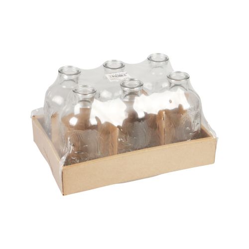 Article Bouteilles décoratives mini vases bougeoirs en verre H12,5 cm 6 pcs