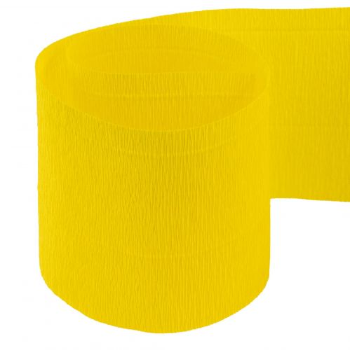 Article Crêpe Fleur jaune L10cm grammage 128g/m² L250cm 2 pièces