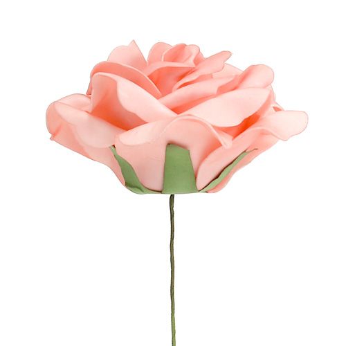 Floristik24 Mousse Rose Mousse Rose Saumon Ø15cm 4pcs