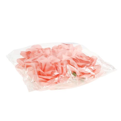 Floristik24 Mousse Rose Mousse Rose Saumon Ø15cm 4pcs