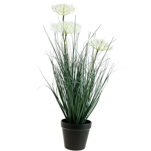 Article Fleur artificielle d&#39;herbe de scirpe Fleurs artificielles dans un pot 56cm