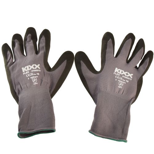 Gants de jardinage taille 10 gris noir vert EN 2121X