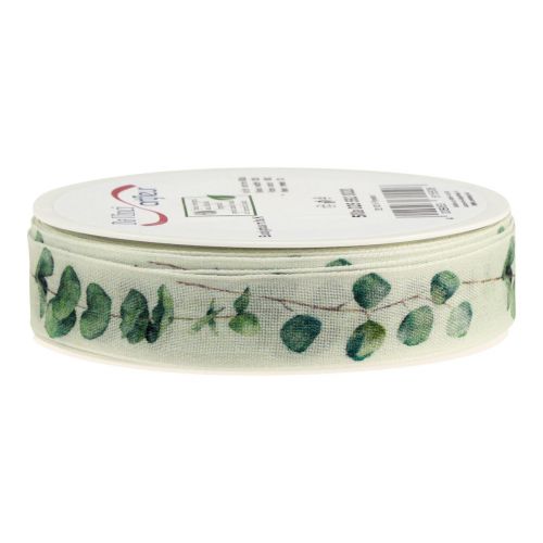 Article Ruban cadeau ruban décoratif eucalyptus vert 25mm 20m