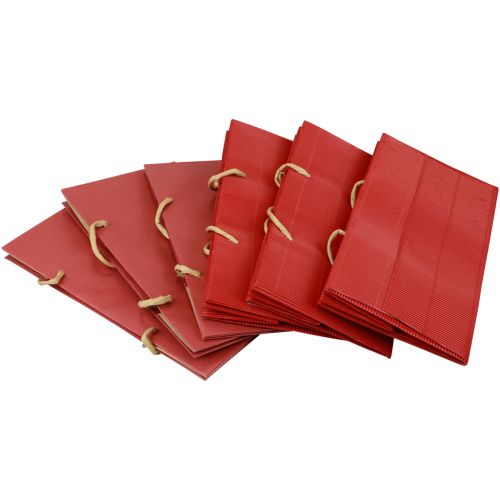 Article Sacs cadeaux sacs en papier rouge avec poignée 24×12×12cm 6pcs